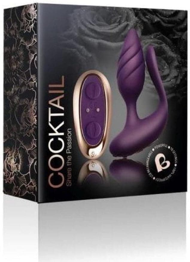 Cocktail plug anale potente con spina 10 X vibrazioni viola telecomando USB IPX7 in prodotto Erosdom - Palmi, commercioVirtuoso.it