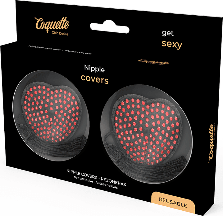 COQUETTE CHIC DESIRE - COPRI CAPEZZOLI CUORE NERO / ROSSO in Copricapezzoli Desideria Shop - Latina, commercioVirtuoso.it