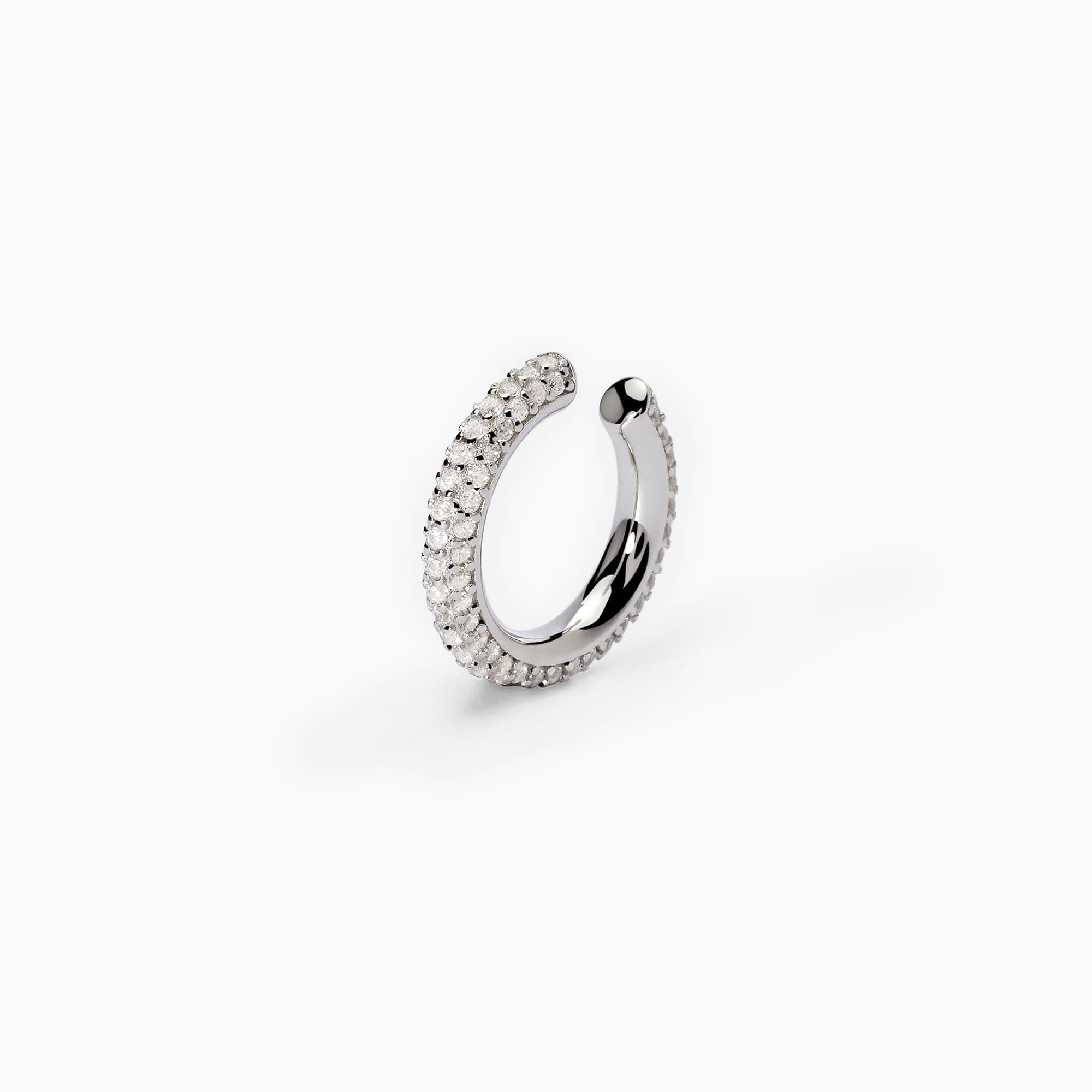 MABINA - Orecchino ear cuff con pavè CUFFMANIA in Orecchini Alba Gioielli - Casoria, commercioVirtuoso.it