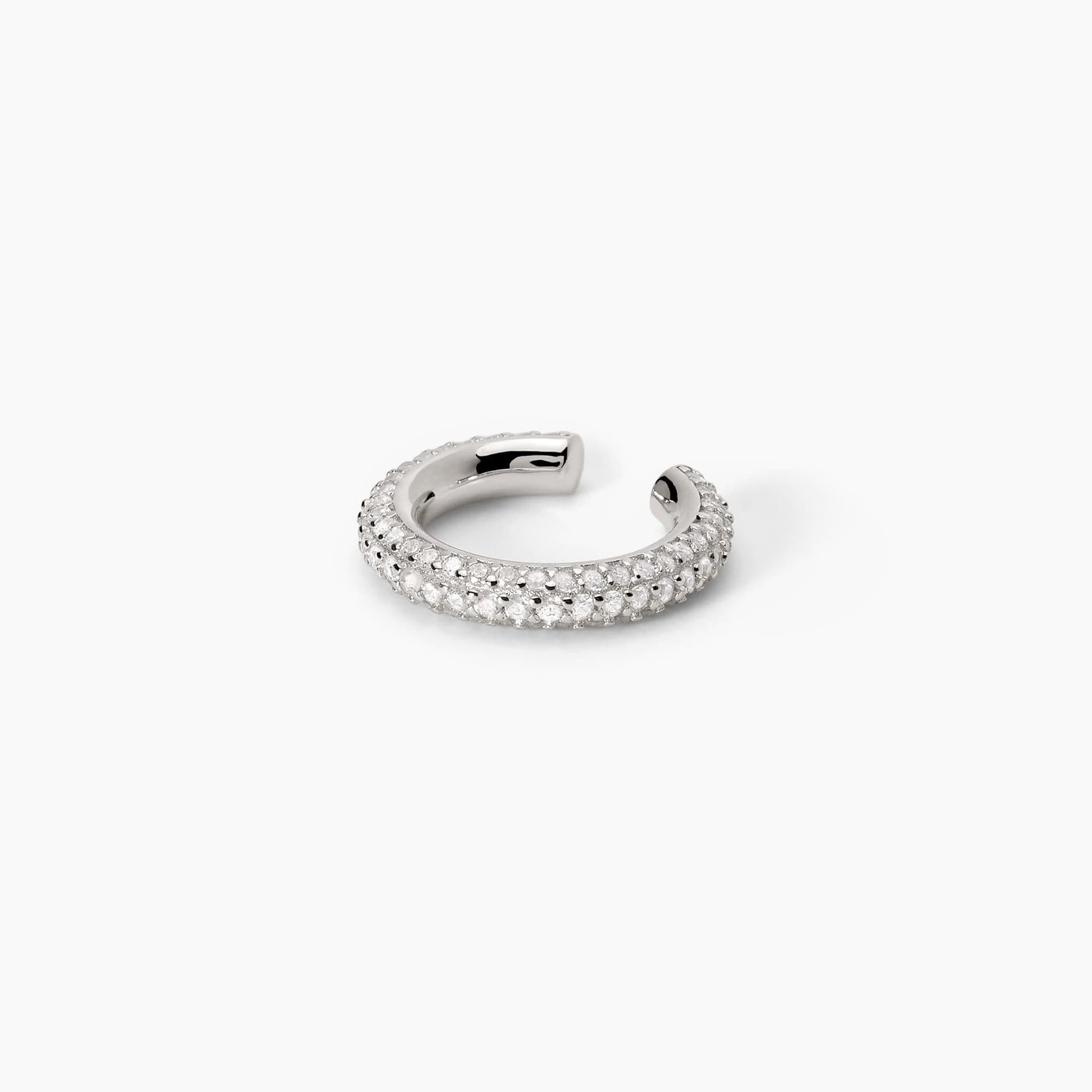 MABINA -  Orecchino ear cuff con pavè CUFFMANIA in Orecchini Alba Gioielli - Casoria, commercioVirtuoso.it