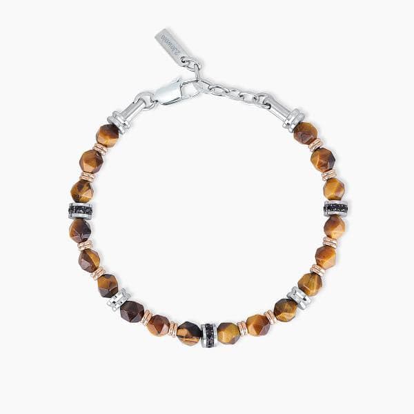 2Jewels - Bracciale in acciaio 316L PVD rosé occhio di tigre in Bracciali Alba Gioielli - Casoria, commercioVirtuoso.it