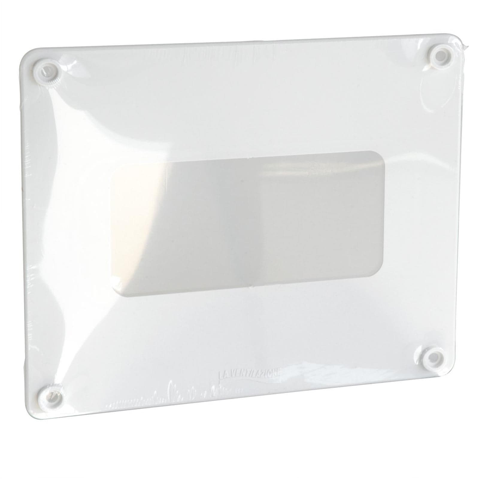 Piastra copri foro 120 x 60 mm per tubo aerazione canalizzata sezione Rettangolare in ABS in Registri griglie e sfiatatoi La Zappa - Altamura, commercioVirtuoso.it