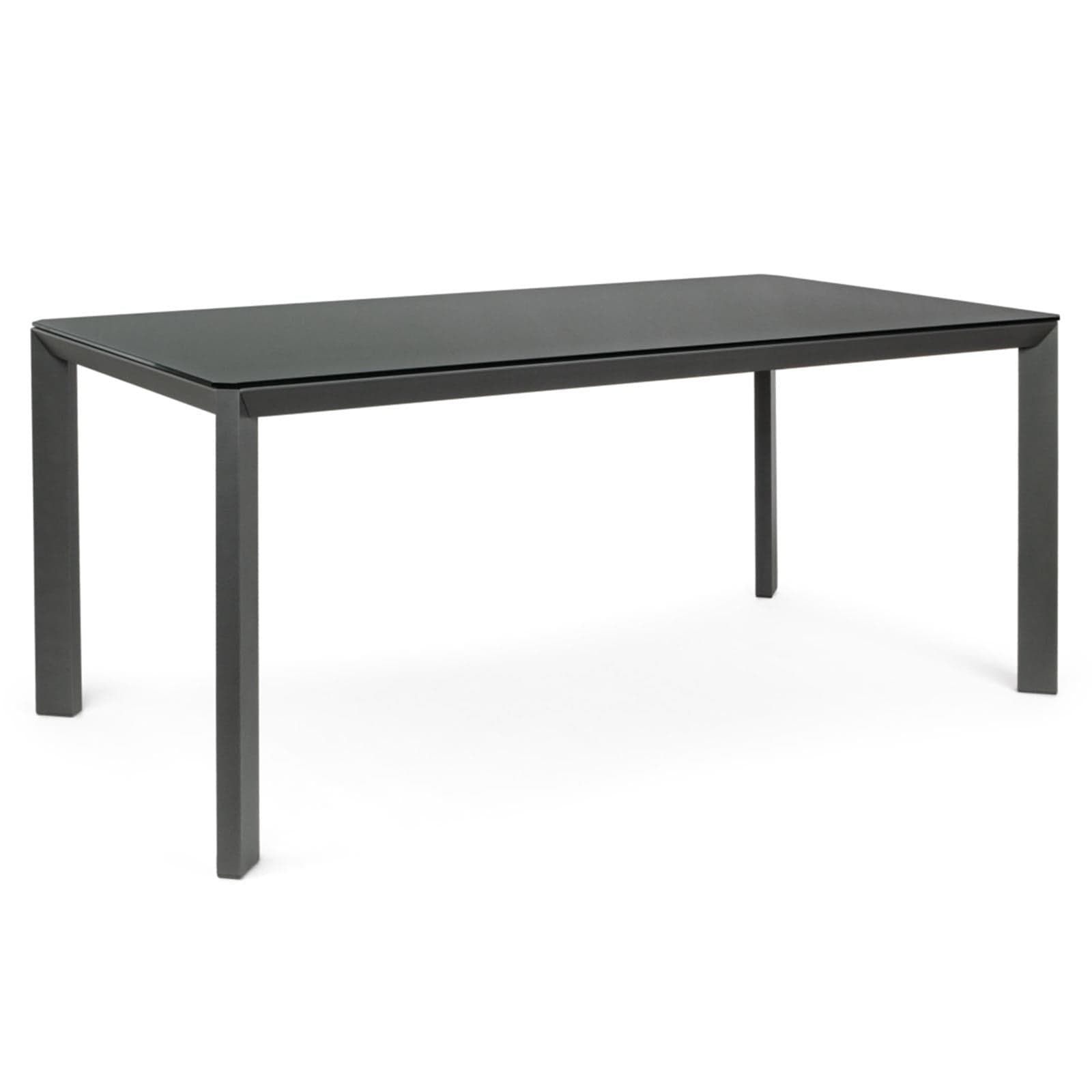 Tavolo "Brins" in Acciaio antracite e Vetro Temperato da giardino per esterno 160 x 90 cm - 4