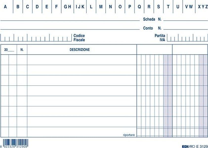 Libri e blocchetti a colonne da ufficio