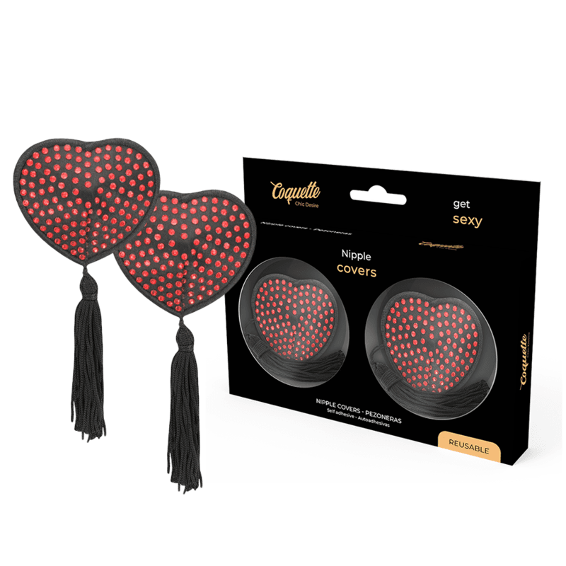 COQUETTE CHIC DESIRE - COPRI CAPEZZOLI CUORE NERO / ROSSO in Copricapezzoli Desideria Shop - Latina, commercioVirtuoso.it