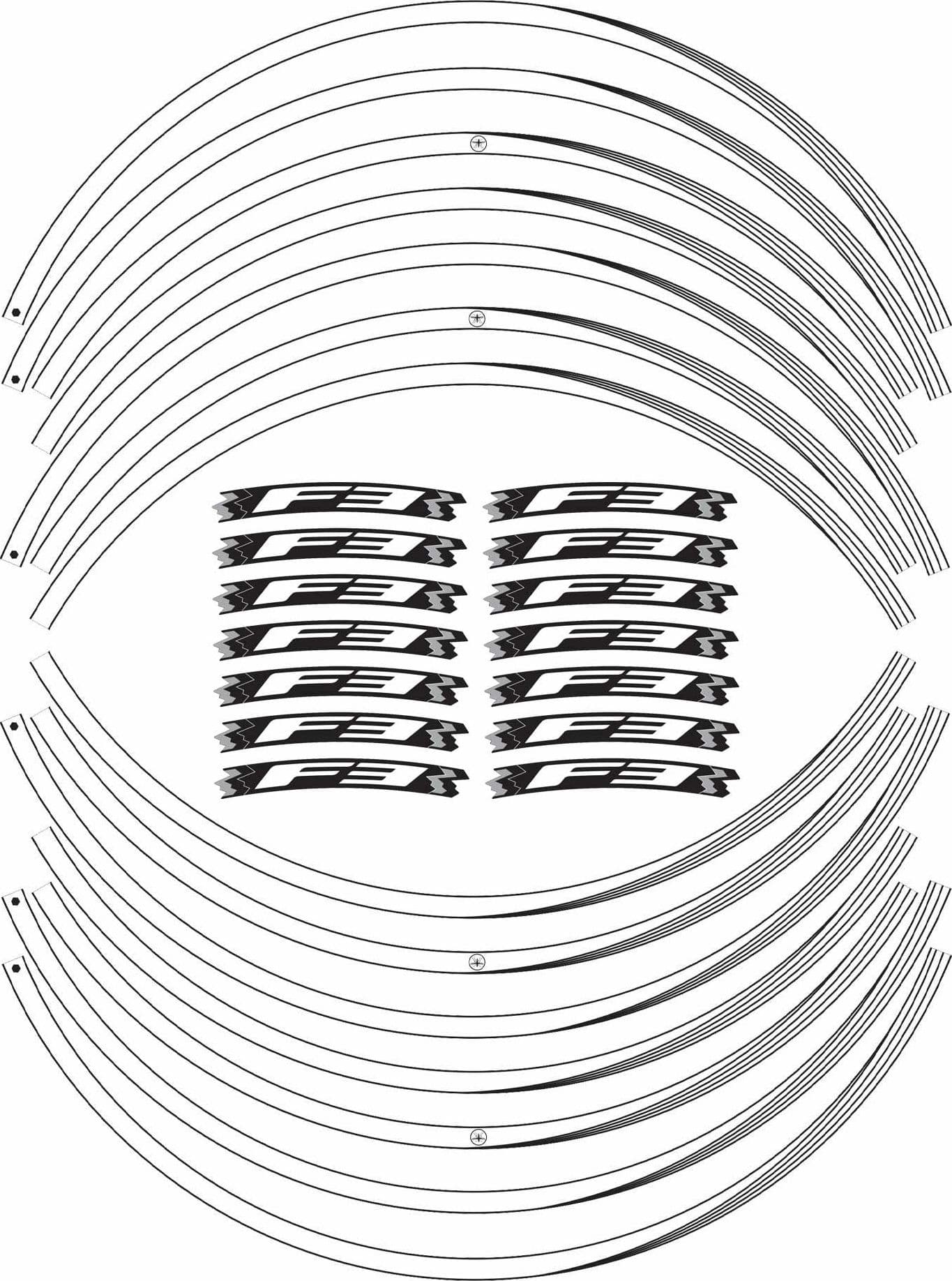 Kit strisce adesive per cerchi F3 ruote 17" compatibili con moto Mv Agusta F3 in Decalcomanie adesivi e magneti LabelBike - Bibbiano, commercioVirtuoso.it