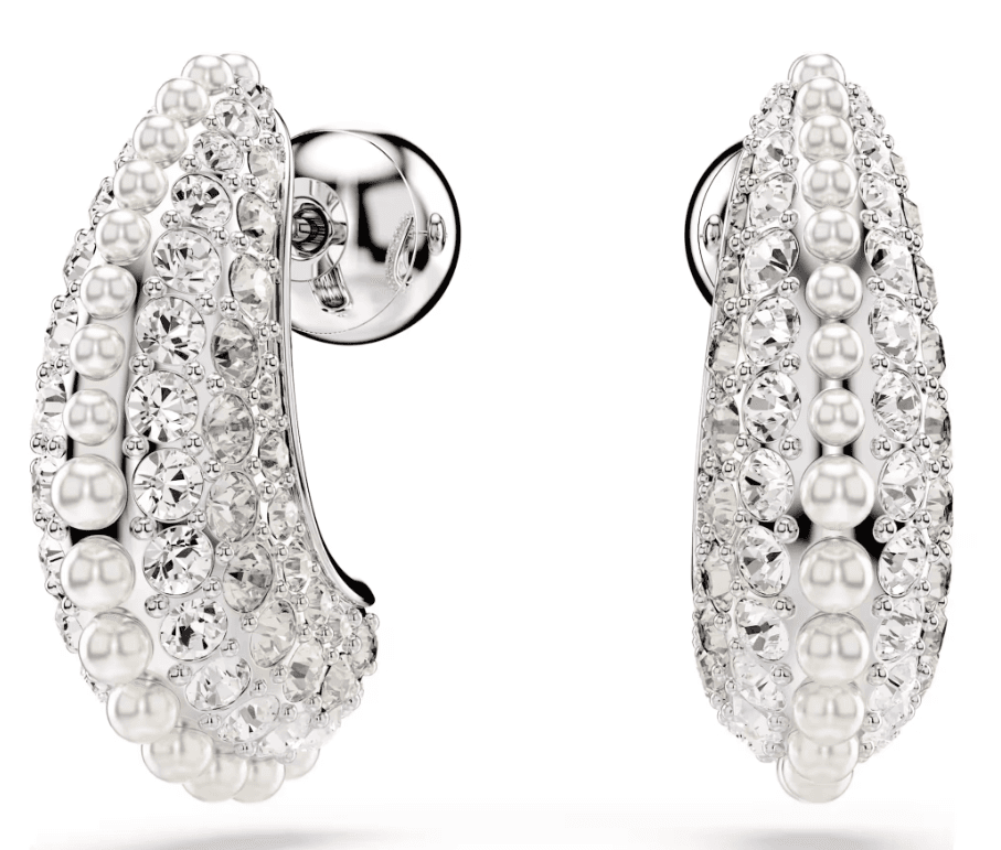 SWAROVSKI - Orecchini pendenti Sublima perla bianca placato rodio in Orecchini Alba Gioielli - Casoria, commercioVirtuoso.it