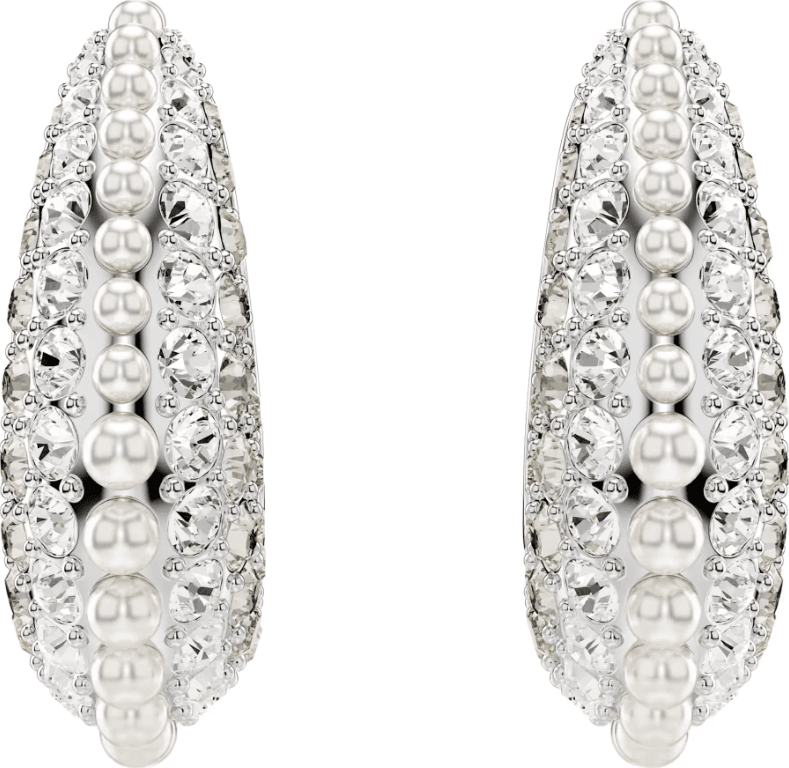 SWAROVSKI - Orecchini pendenti Sublima perla bianca placato rodio in Orecchini Alba Gioielli - Casoria, commercioVirtuoso.it
