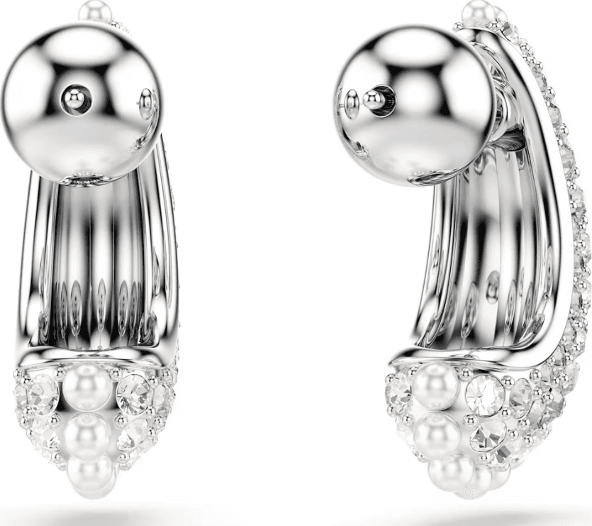 SWAROVSKI - Orecchini pendenti Sublima perla bianca placato rodio in Orecchini Alba Gioielli - Casoria, commercioVirtuoso.it