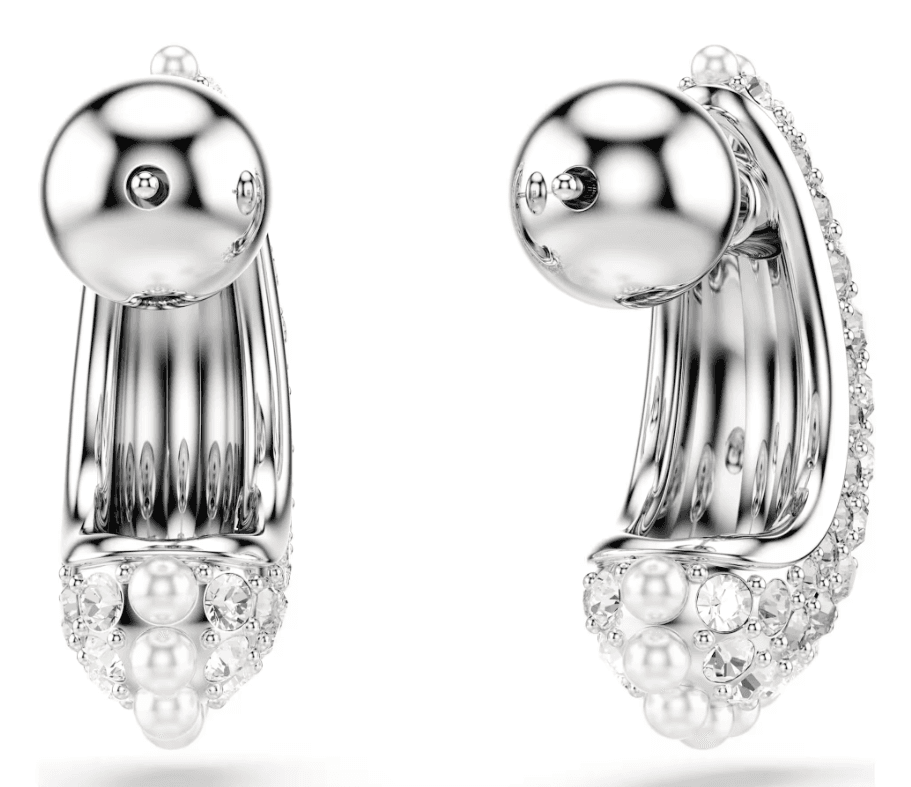 SWAROVSKI - Orecchini pendenti Sublima perla bianca placato rodio in Orecchini Alba Gioielli - Casoria, commercioVirtuoso.it