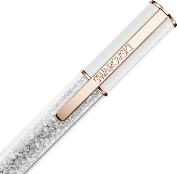 SWAROVSKI - Penna a sfera Crystalline Lustre Bianco, Placcato color oro rosa in Penne a sfera Alba Gioielli - Casoria, commercioVirtuoso.it