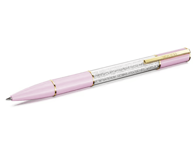 SWAROVSKI - Penna a sfera Crystalline Lustre Rosa, Placcato color oro