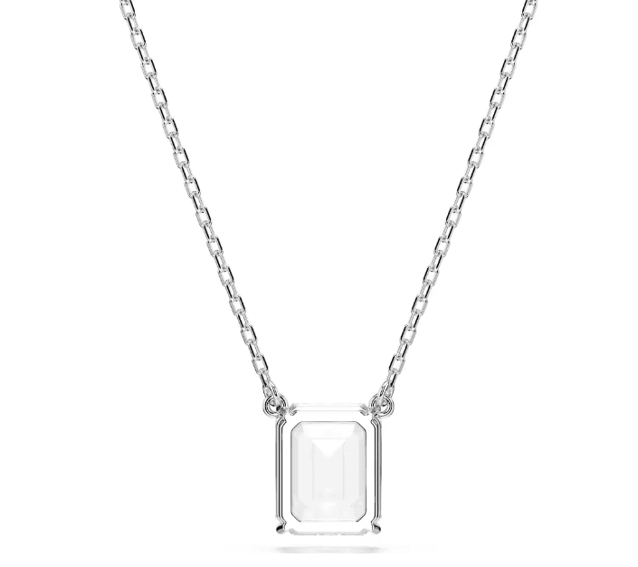 SWAROVSKI - Collana con Pendente Stilla Taglio ottagonale, Bianco, Placcato rodio in Collane Alba Gioielli - Casoria, commercioVirtuoso.it