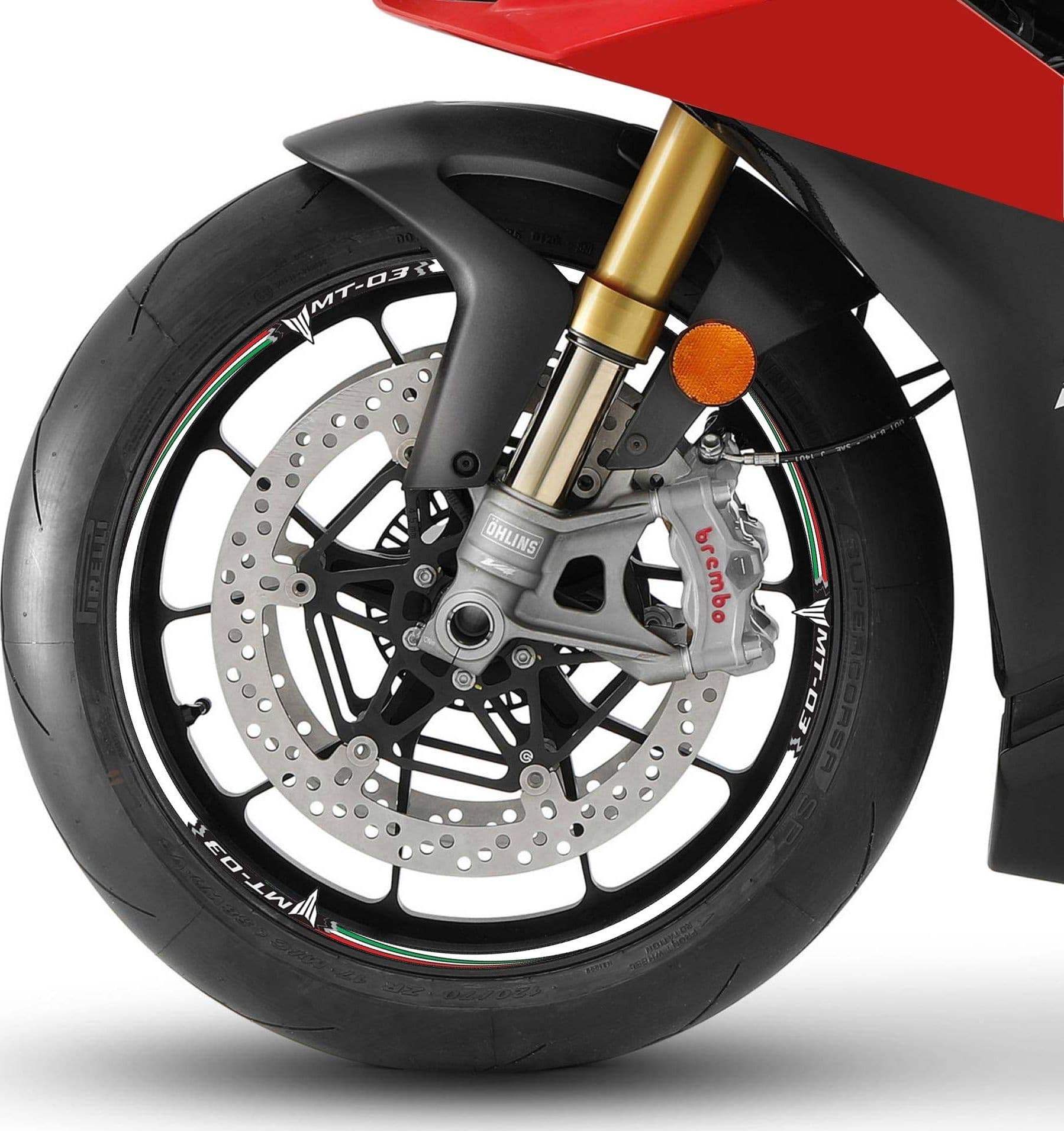 Kit strisce adesive per cerchi Mt03 ruote 17" compatibili con moto Yamaha Mt-03 in Decalcomanie adesivi e magneti LabelBike - Bibbiano, commercioVirtuoso.it