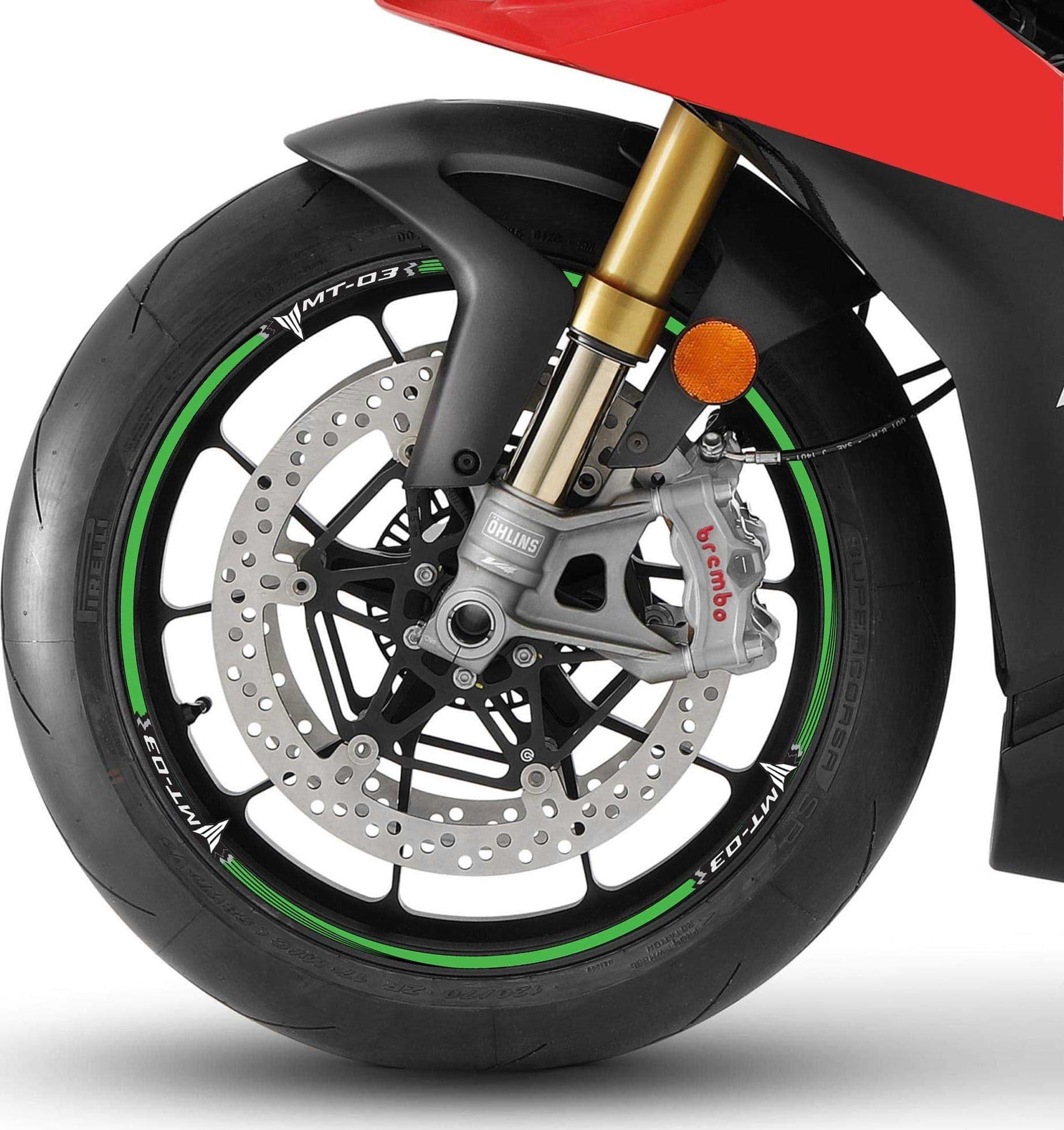 Kit strisce adesive per cerchi Mt03 ruote 17" compatibili con moto Yamaha Mt-03 in Decalcomanie adesivi e magneti LabelBike - Bibbiano, commercioVirtuoso.it