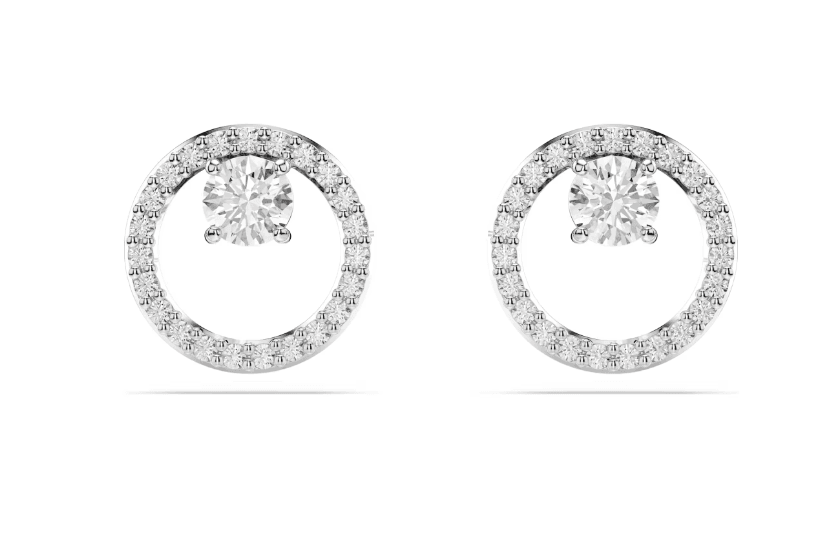 SWAROVSKI - Orecchini a lobo Constella Taglio Round, Bianchi, Placcato rodio in Orecchini Alba Gioielli - Casoria, commercioVirtuoso.it