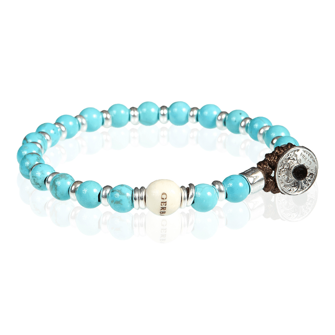 Gerba - Bracciale Gerba LAB in pietra Turchese e Argento uomo donna