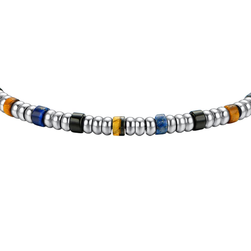 Luca Barra - Bracciale con elementi silver e pietre multicolor in Bracciali Alba Gioielli - Casoria, commercioVirtuoso.it