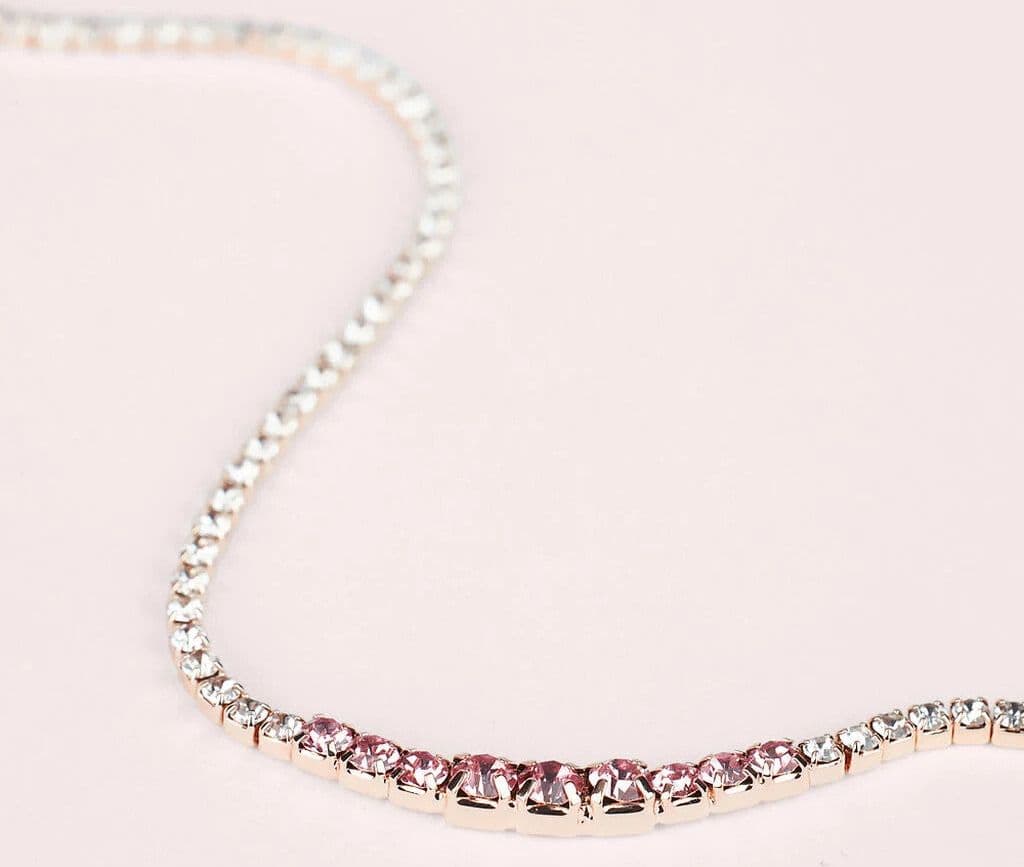 Stroili - Collana Tennis Romantic Shine Metallo Rosa Cristallo in Collane Alba Gioielli - Casoria, commercioVirtuoso.it