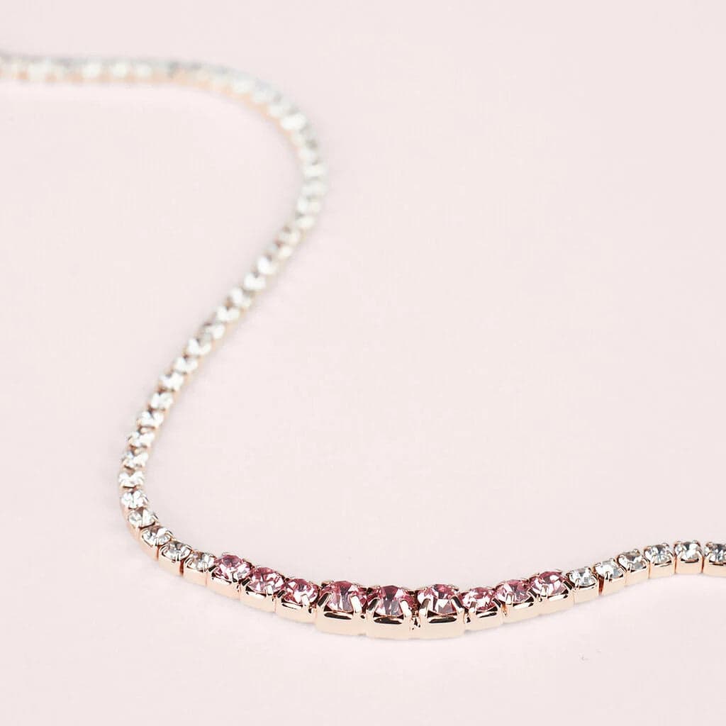 Stroili - Collana Tennis Romantic Shine Metallo Rosa Cristallo in Collane Alba Gioielli - Casoria, commercioVirtuoso.it