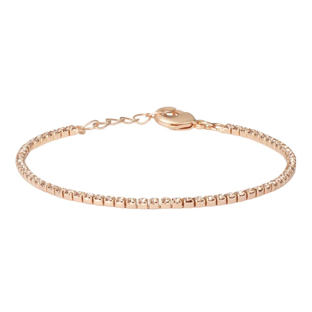 Stroili - Bracciale Tennis Romantic Shine Metallo Rosa Cristallo in Bracciali Alba Gioielli - Casoria, commercioVirtuoso.it