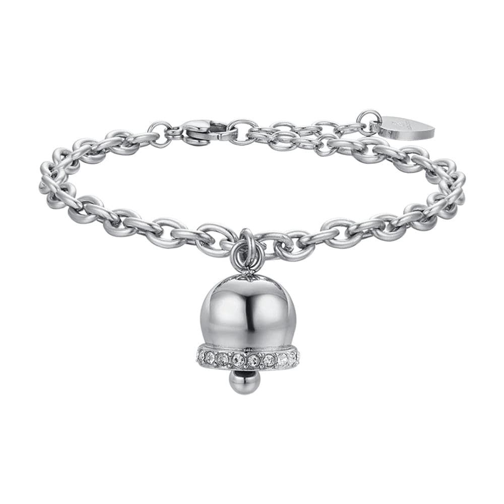 Luca Barra - Bracciale campanella con cristalli bianchi in Bracciali Alba Gioielli - Casoria, commercioVirtuoso.it