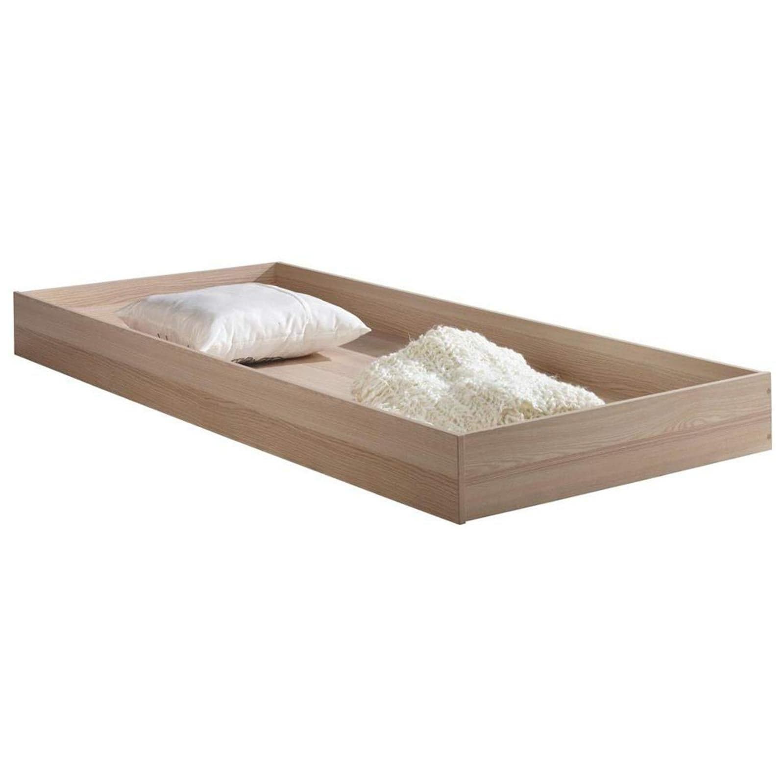 Cassettone estraibile con ruote per letto singolo in frassino moderno - 5