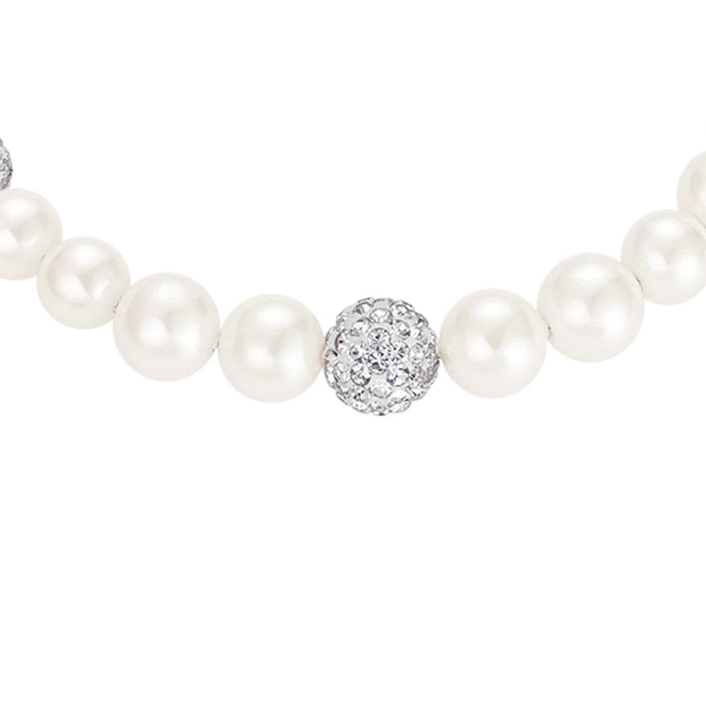 Luca Barra - Bracciale perle con cristalli bianchi in Bracciali Alba Gioielli - Casoria, commercioVirtuoso.it
