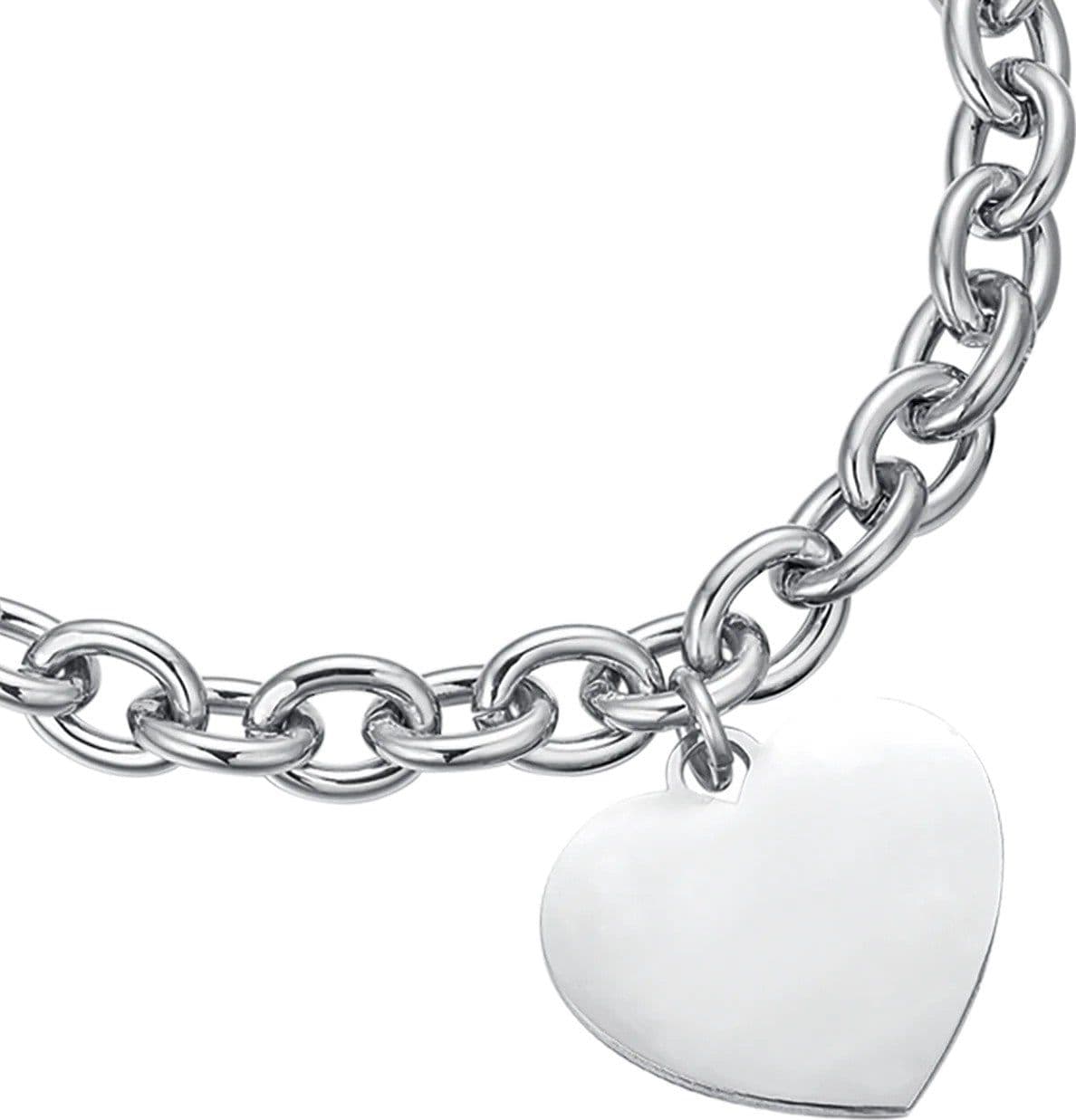 Luca Barra - Bracciale con cuore maglia catena in Bracciali Alba Gioielli - Casoria, commercioVirtuoso.it