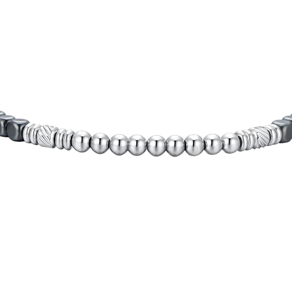 Luca Barra - Bracciale ematite silver e nera in Bracciali Alba Gioielli - Casoria, commercioVirtuoso.it