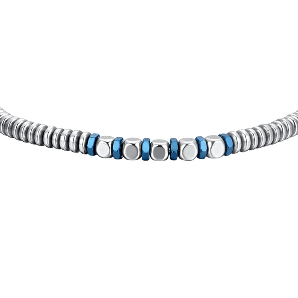 Luca Barra - Bracciale ematite silver e blu in Bracciali Alba Gioielli - Casoria, commercioVirtuoso.it