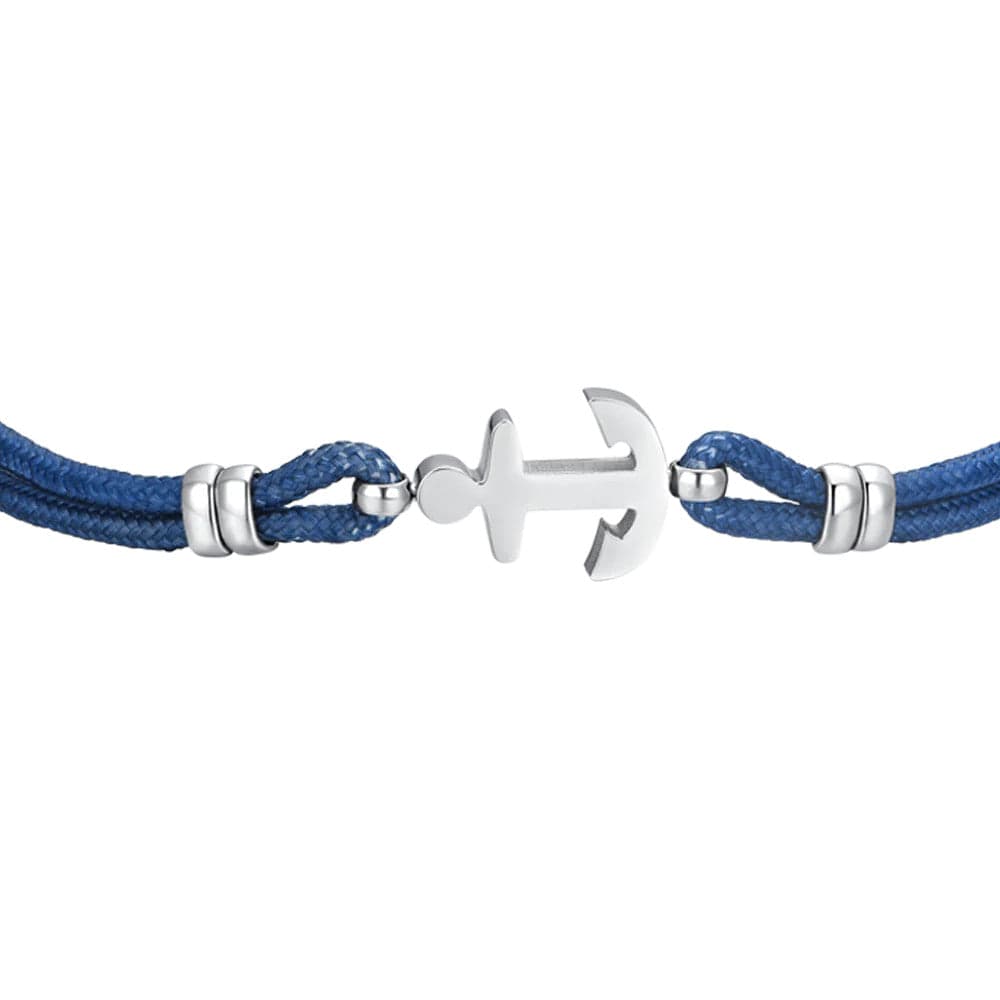 Luca Barra - Bracciale in corda blu e ancora in Bracciali Alba Gioielli - Casoria, commercioVirtuoso.it