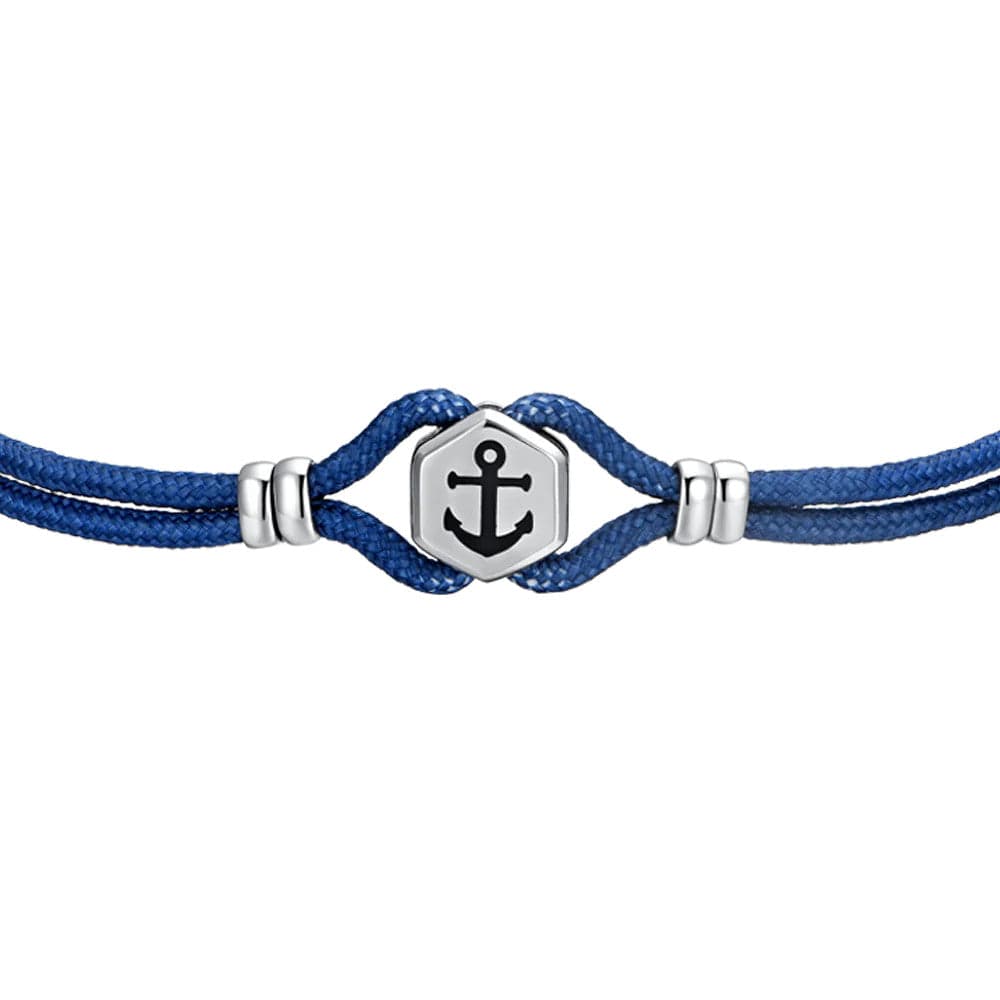 Luca Barra - Bracciale in corda blu e ancora in Bracciali Alba Gioielli - Casoria, commercioVirtuoso.it