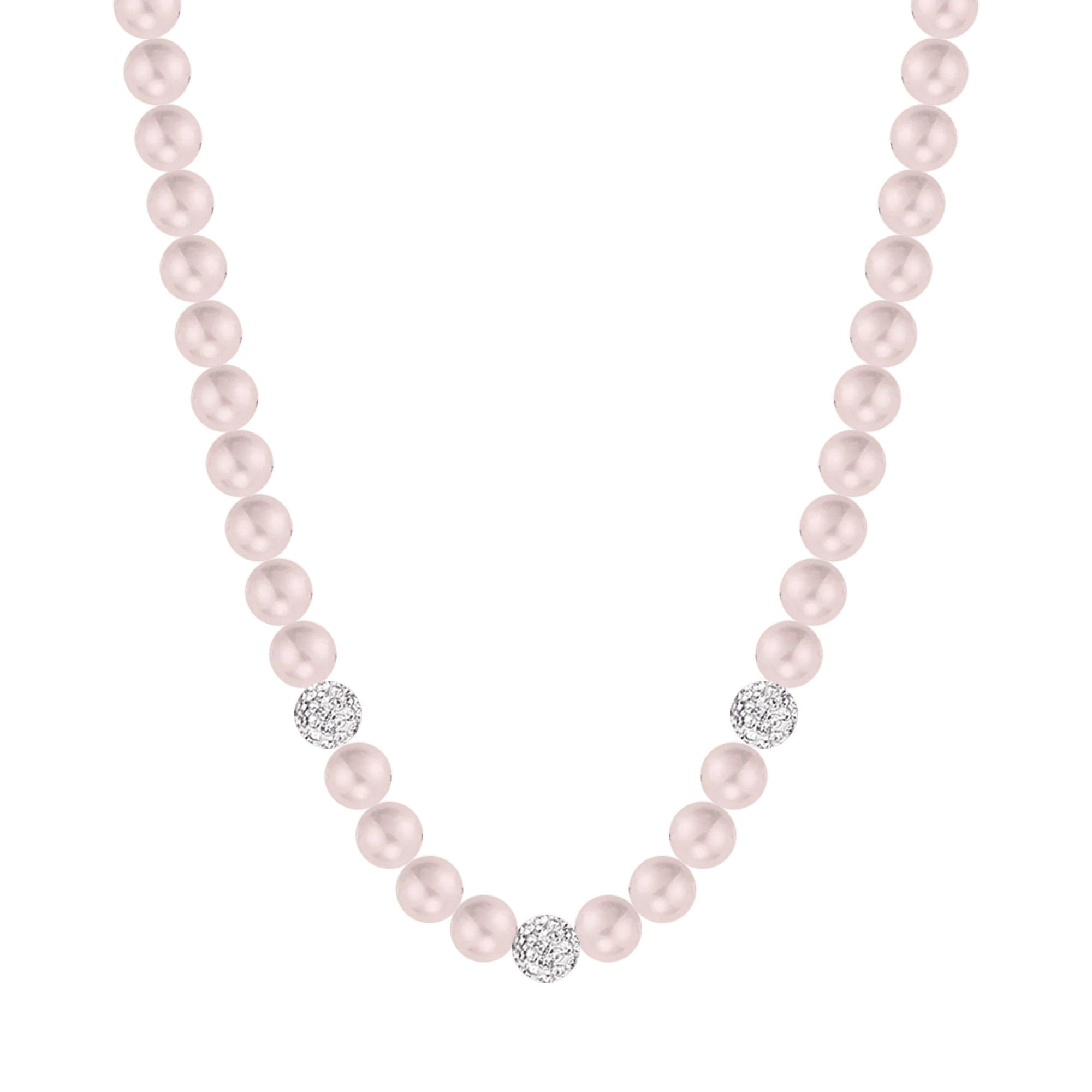 Luca Barra - Collana di perle rosa con cristalli bianchi in Collane Alba Gioielli - Casoria, commercioVirtuoso.it