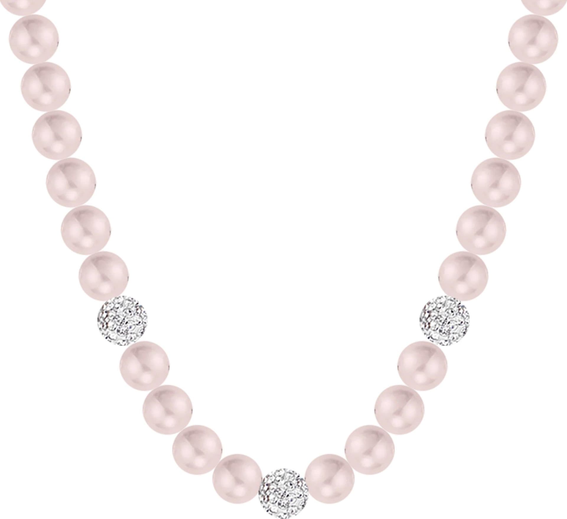 Luca Barra - Collana di perle rosa con cristalli bianchi in Collane Alba Gioielli - Casoria, commercioVirtuoso.it