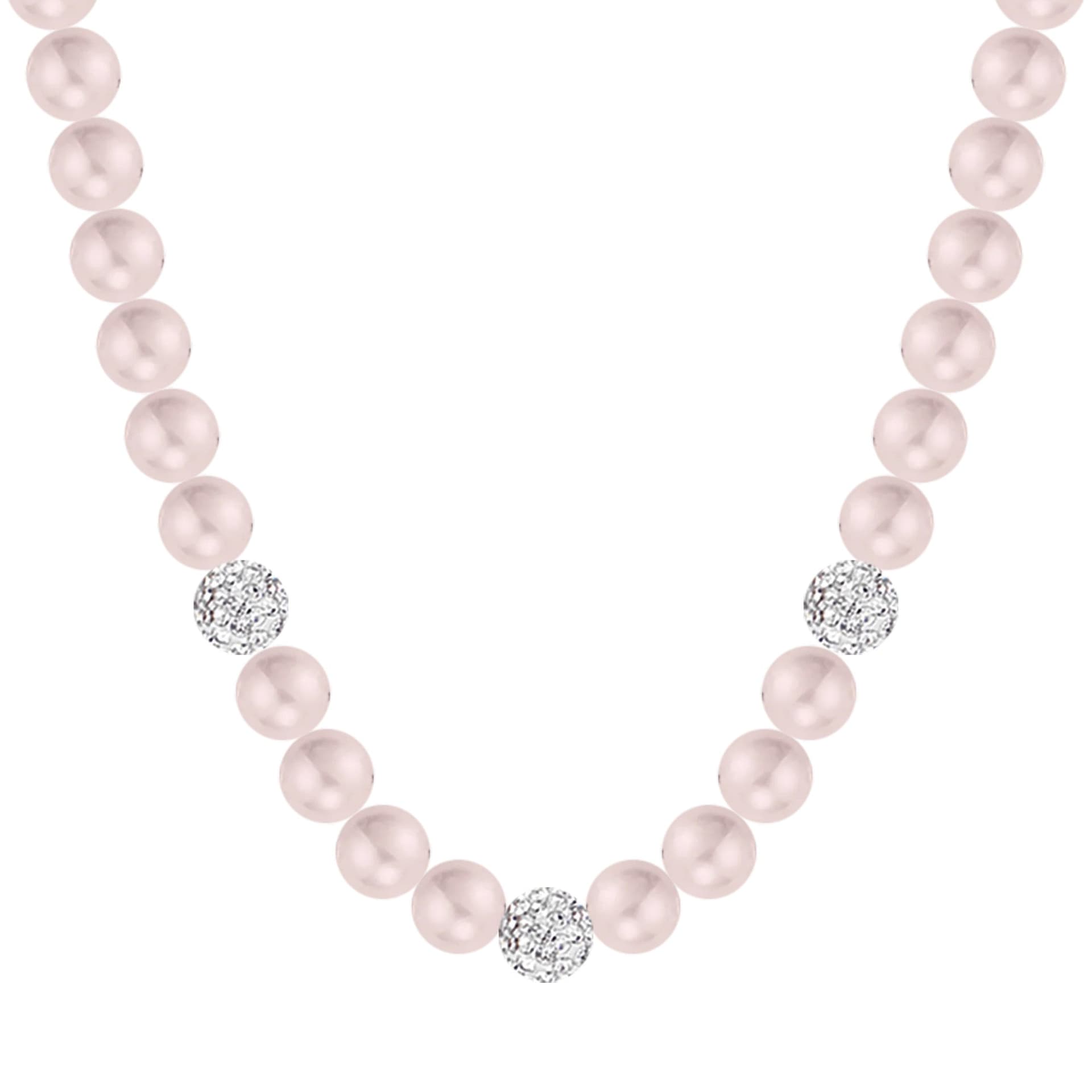 Luca Barra - Collana di perle rosa con cristalli bianchi in Collane Alba Gioielli - Casoria, commercioVirtuoso.it