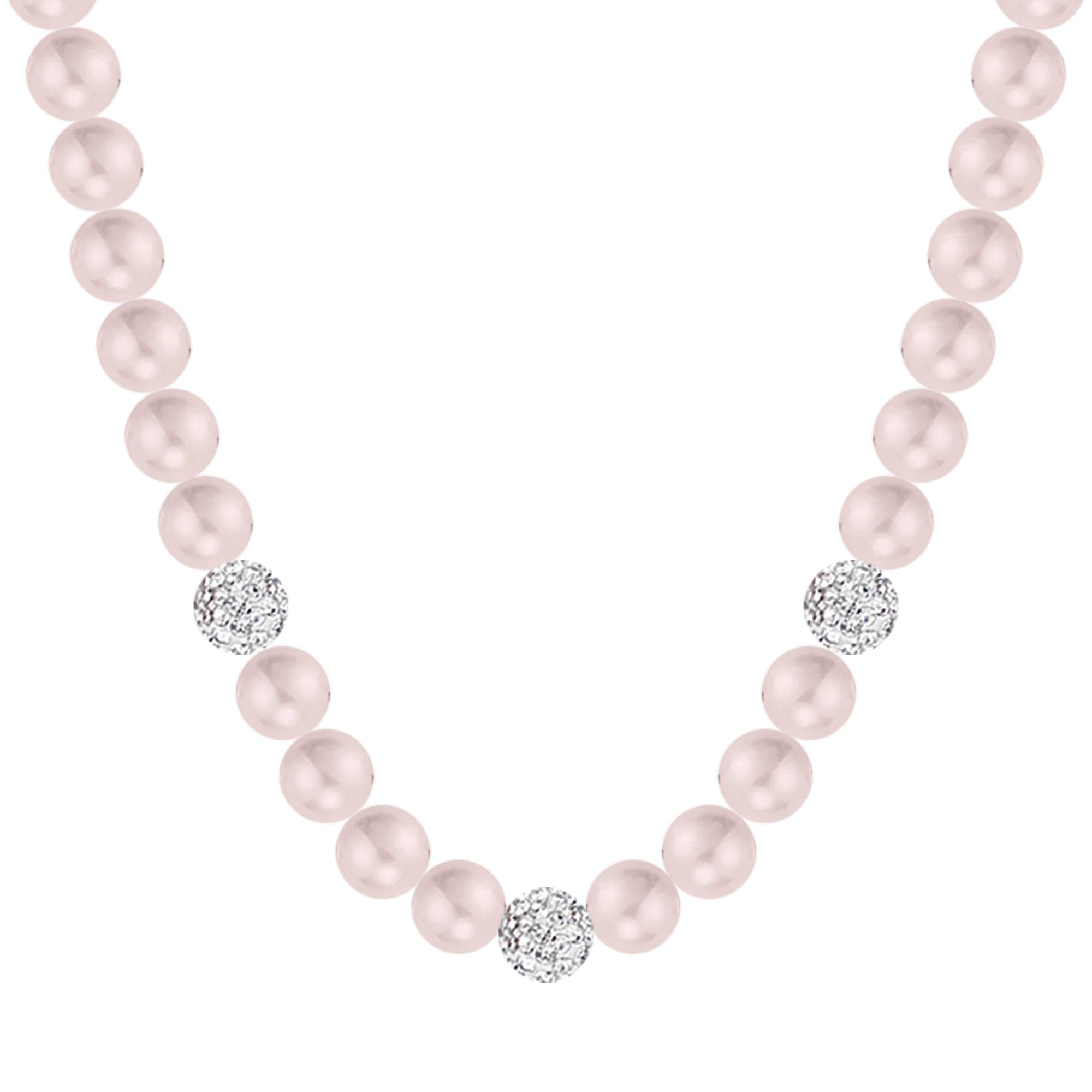 Luca Barra - Collana di perle rosa con cristalli bianchi in Collane Alba Gioielli - Casoria, commercioVirtuoso.it