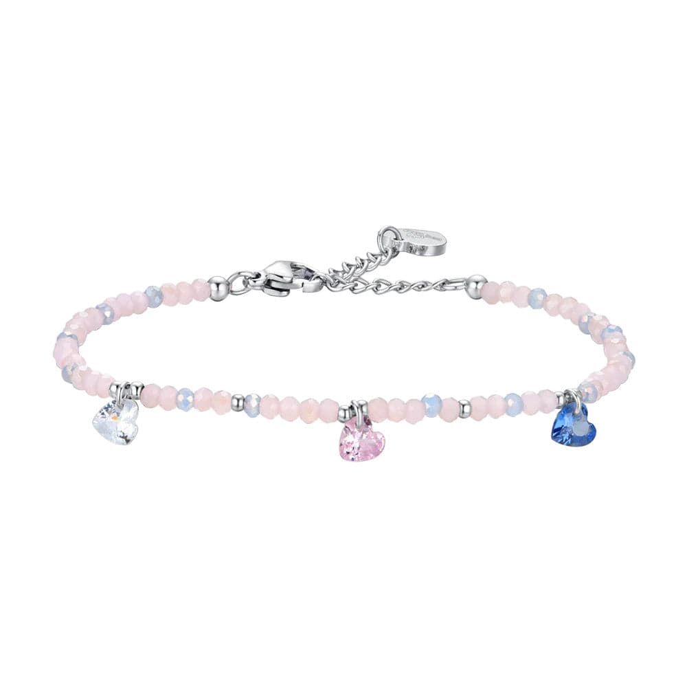 Luca Barra - Bracciale pietre rosa e cristalli multicolor in Bracciali Alba Gioielli - Casoria, commercioVirtuoso.it