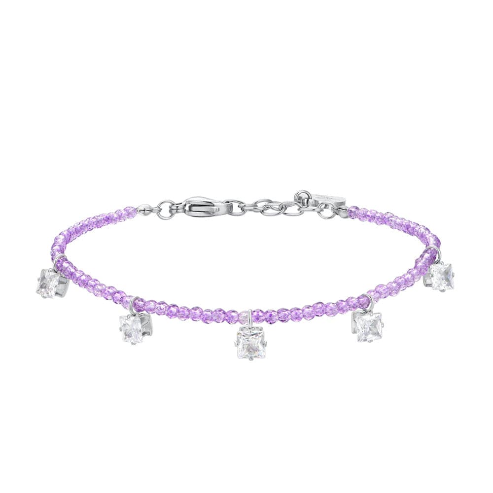 Luca Barra - Bracciale cristalli viola e zirconi bianchi in Bracciali Alba Gioielli - Casoria, commercioVirtuoso.it