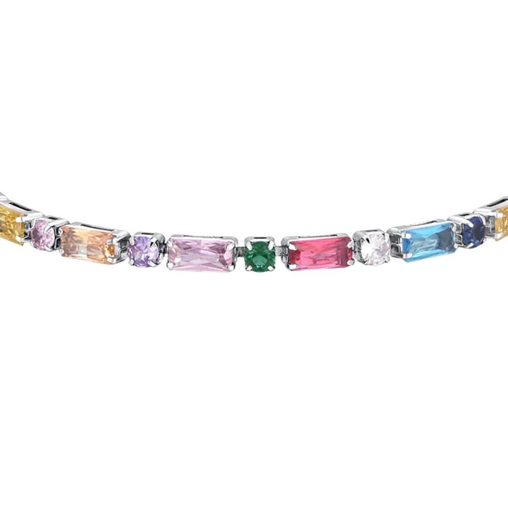 Luca Barra - Bracciale tennis zirconi multicolor in Bracciali Alba Gioielli - Casoria, commercioVirtuoso.it