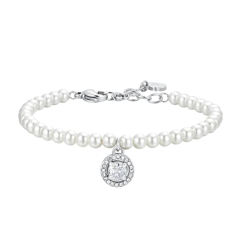 Luca Barra - Bracciale perle e zircone bianco in Bracciali Alba Gioielli - Casoria, commercioVirtuoso.it