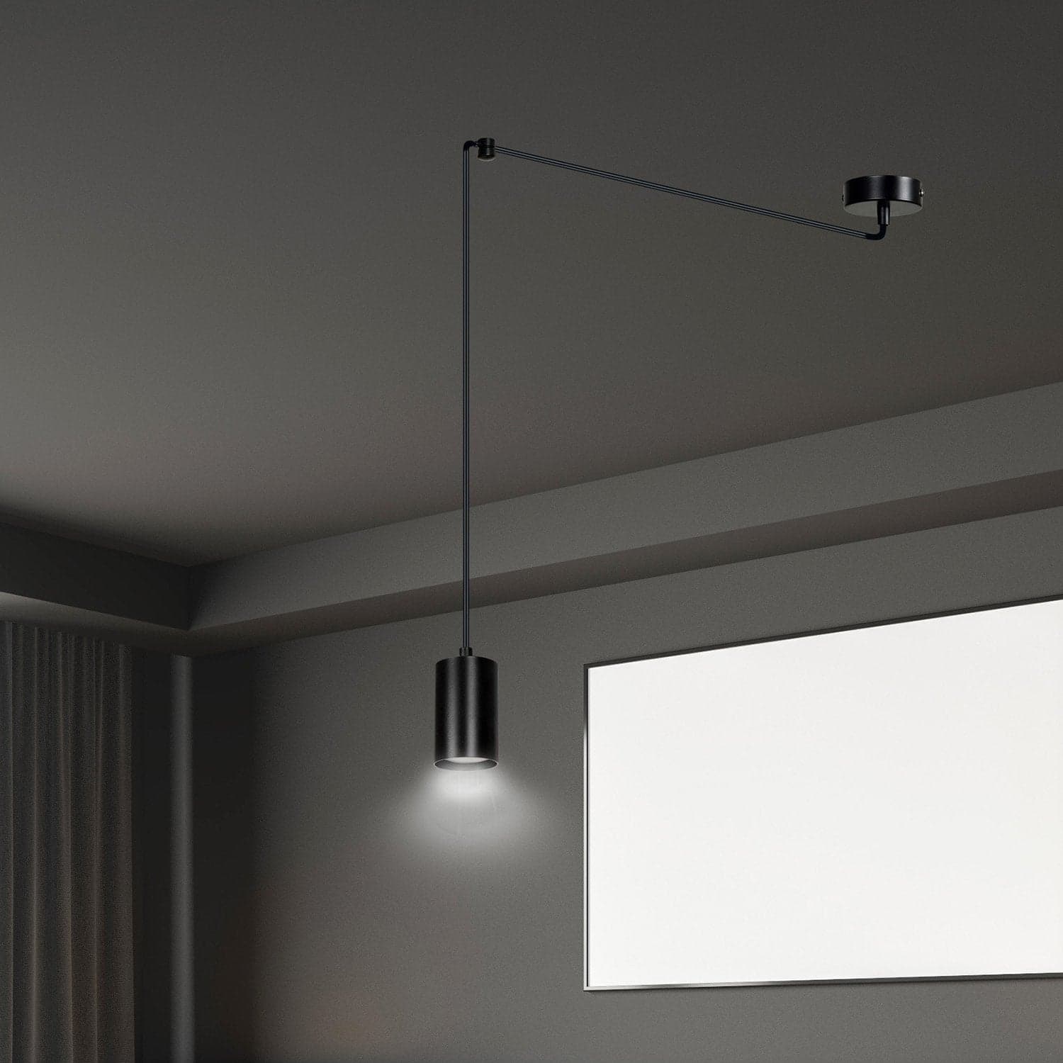 Sospensione A Ragno In Acciaio Nero 1 Luce Tracker Con Cavo 3 Metri in Lampade a sospensione LuceArt - Montecorvino Pugliano, commercioVirtuoso.it