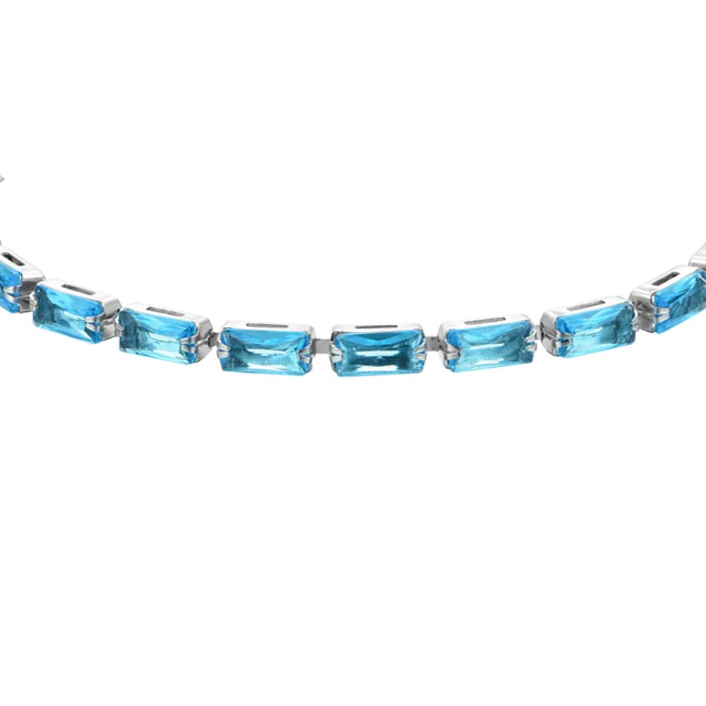 Luca Barra - Bracciale tennis zirconi baguette acquamarina in Bracciali Alba Gioielli - Casoria, commercioVirtuoso.it