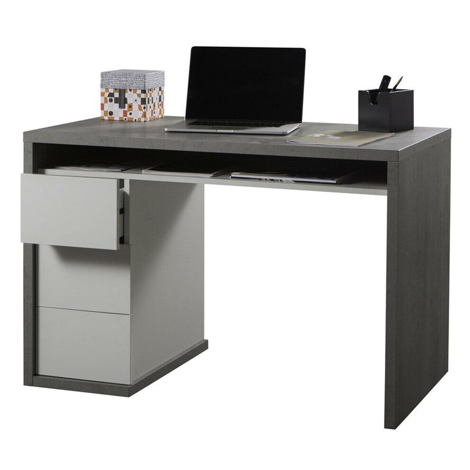 Scrivania con 3 cassetti, postazione porta PC da ufficio e cameretta 110 cm "Made in Italy" in Postazioni di lavoro per computer Decor Space - Altamura, commercioVirtuoso.it