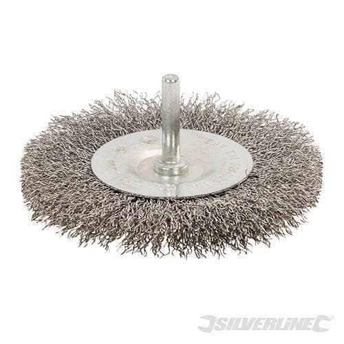 Spazzola a tazza rotante in acciaio inossidabile 100mm Silverline adtta per la rimozione di ruggine e vernice