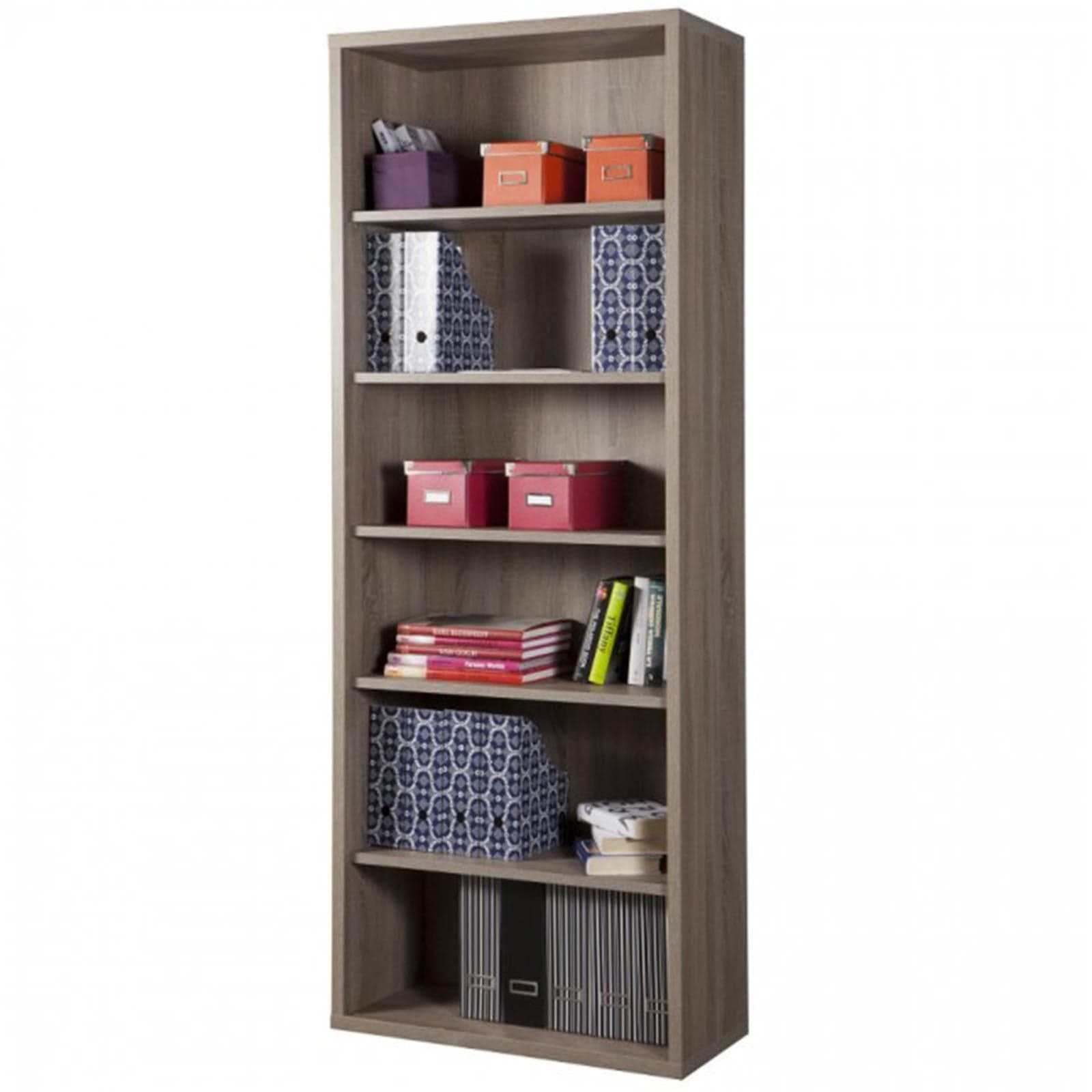 Libreria larga con 6 ripiani in legno da ufficio e cameretta arredamento "Made in Italy" - 13
