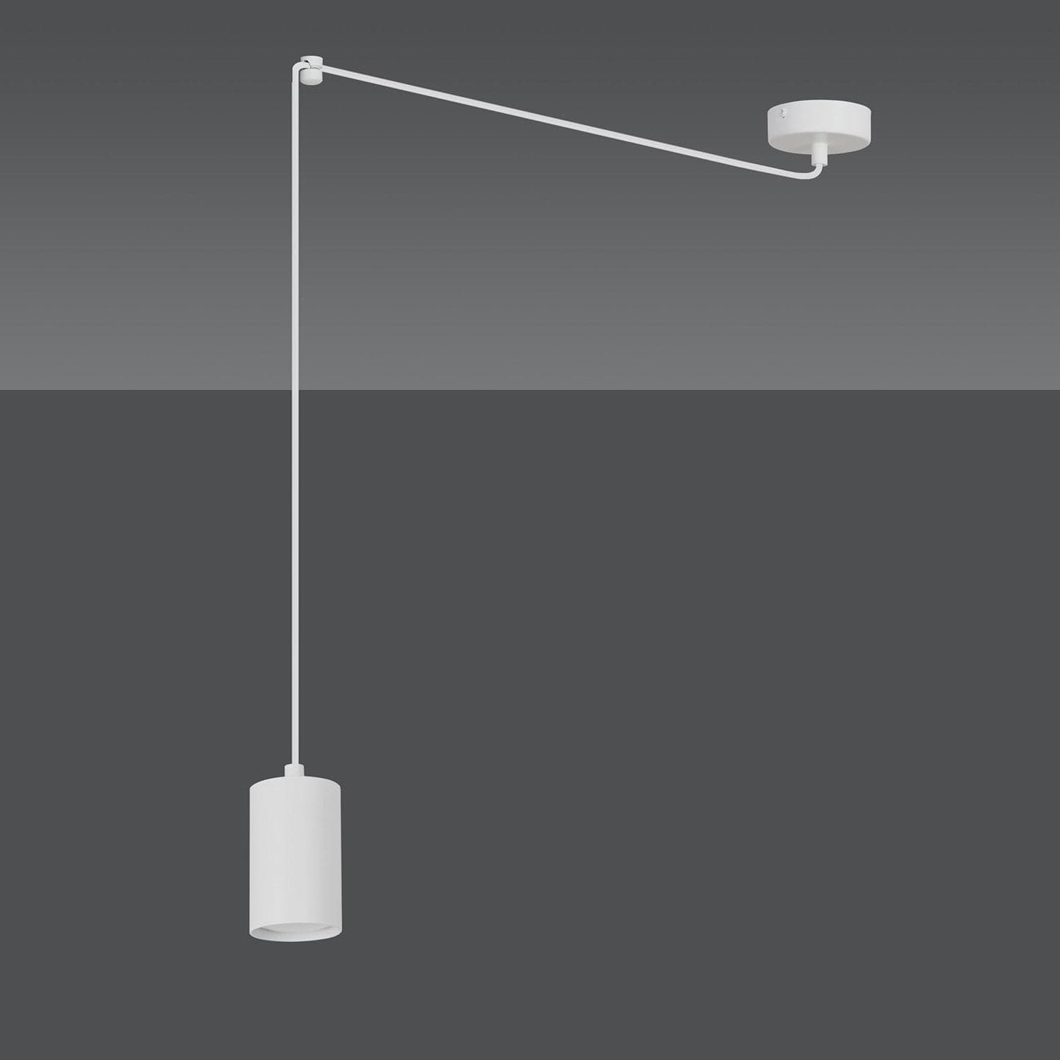 Sospensione A Ragno In Acciaio Bianco 1 Luce Tracker Con Cavo 3 Metri in Lampade a sospensione LuceArt - Montecorvino Pugliano, commercioVirtuoso.it
