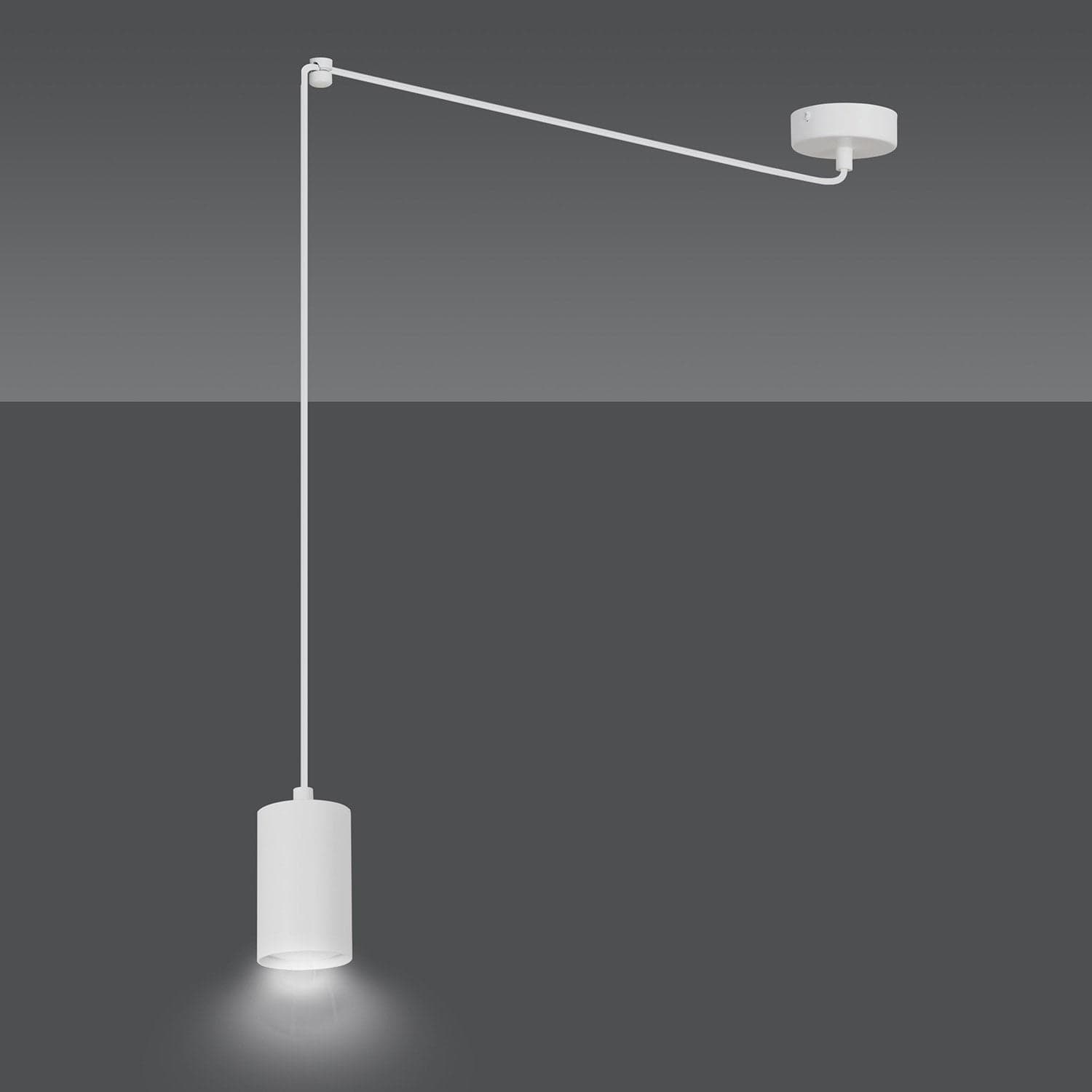 Sospensione A Ragno In Acciaio Bianco 1 Luce Tracker Con Cavo 3 Metri in Lampade a sospensione LuceArt - Montecorvino Pugliano, commercioVirtuoso.it
