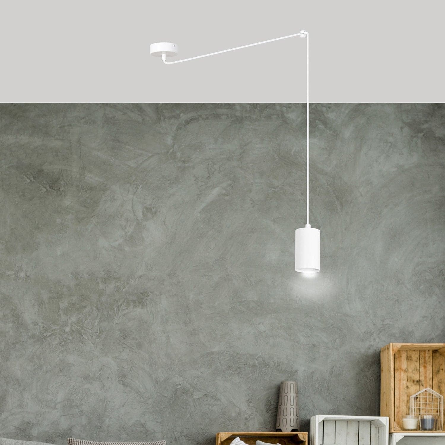 Sospensione A Ragno In Acciaio Bianco 1 Luce Tracker Con Cavo 3 Metri in Lampade a sospensione LuceArt - Montecorvino Pugliano, commercioVirtuoso.it