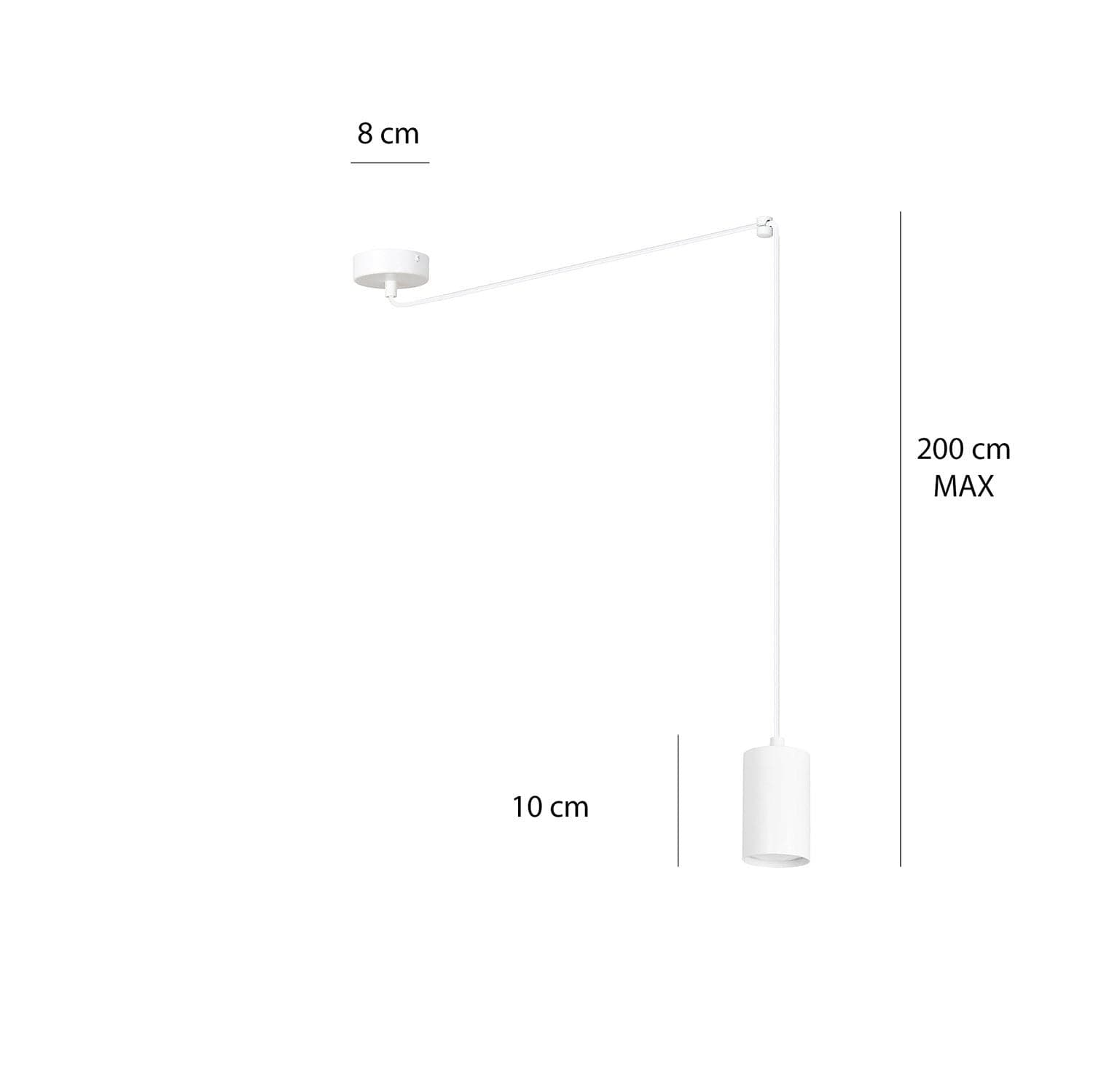 Sospensione A Ragno In Acciaio Bianco 1 Luce Tracker Con Cavo 3 Metri in Lampade a sospensione LuceArt - Montecorvino Pugliano, commercioVirtuoso.it
